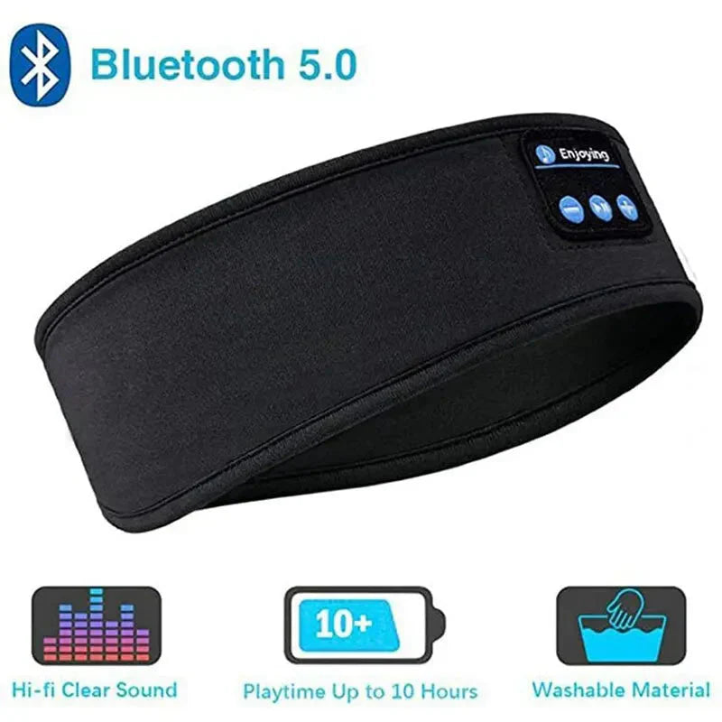 Bluetooth sleep headband headphones in black
