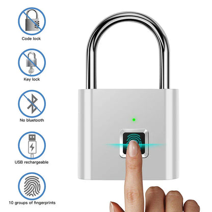 Smart fingerprint padlock – product view 5