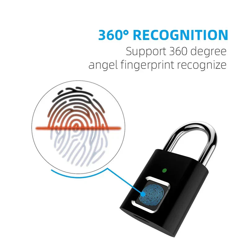 Smart fingerprint padlock – product view 4