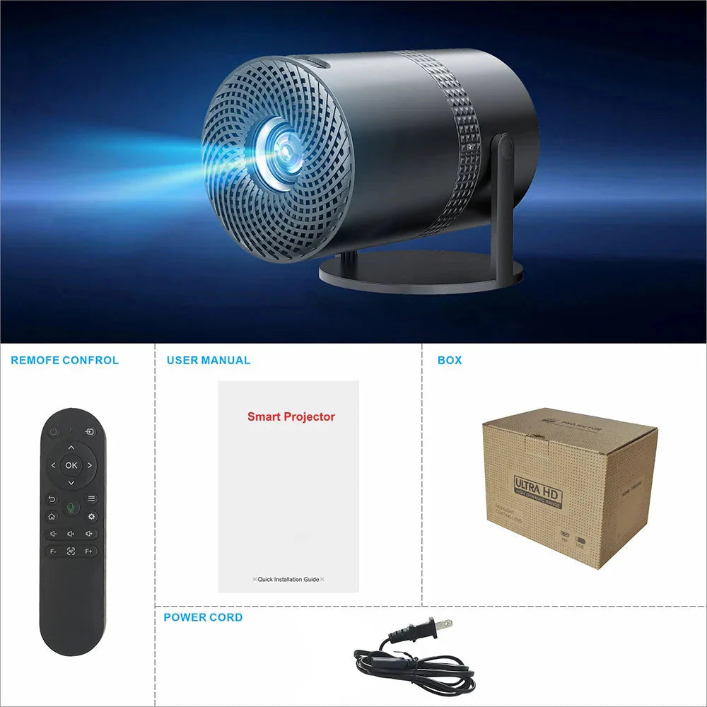 Salange P300 smart mini projector with Android 11 and remote