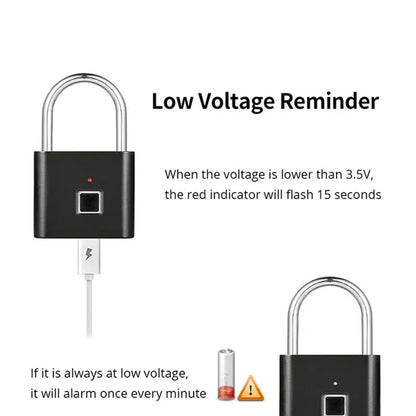 Smart fingerprint padlock – product view 6