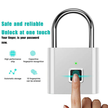 Smart fingerprint padlock – product view 3