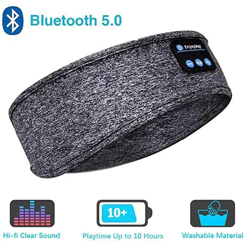 Bluetooth sleep headband headphones in grey
