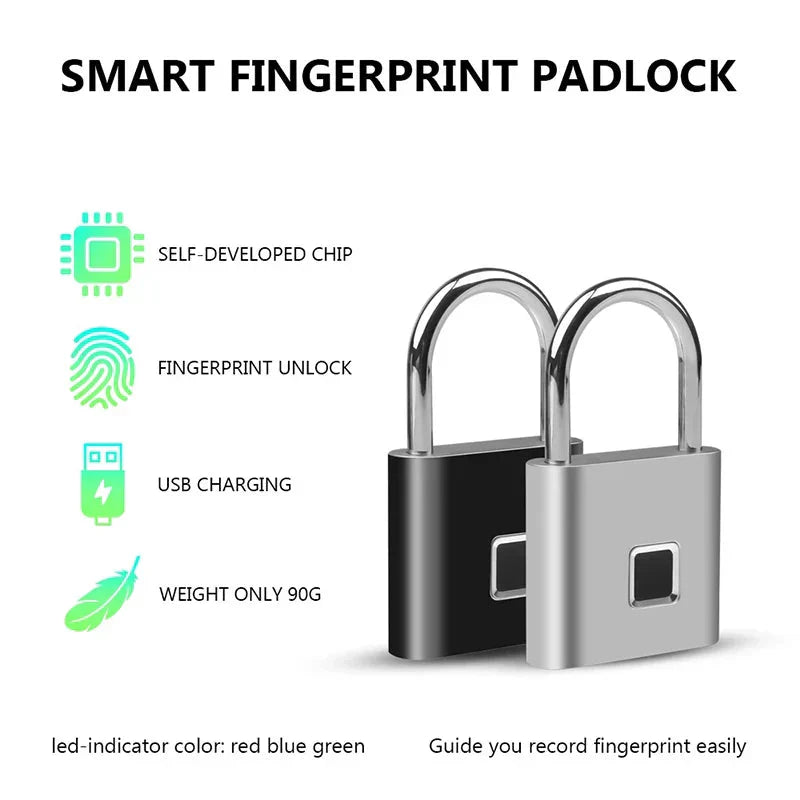 Smart fingerprint padlock – product view 7