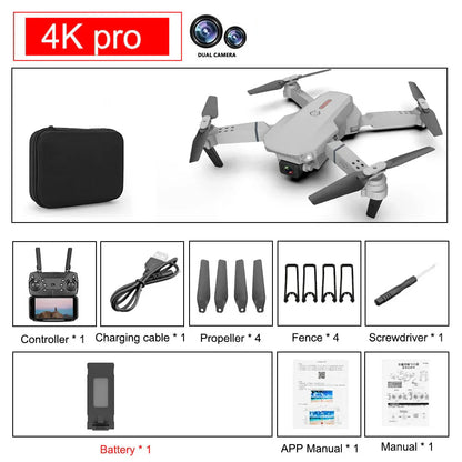 E88 Pro foldable drone with 4K Pro camera – bundle