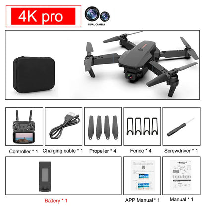 E88 Pro foldable drone with 4K Pro camera