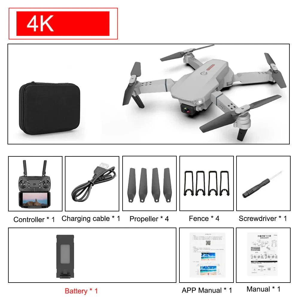 E88 Pro foldable camera drone – product view 8