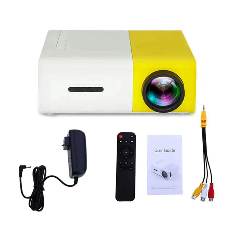 YG300 Pro portable mini projector in yellow