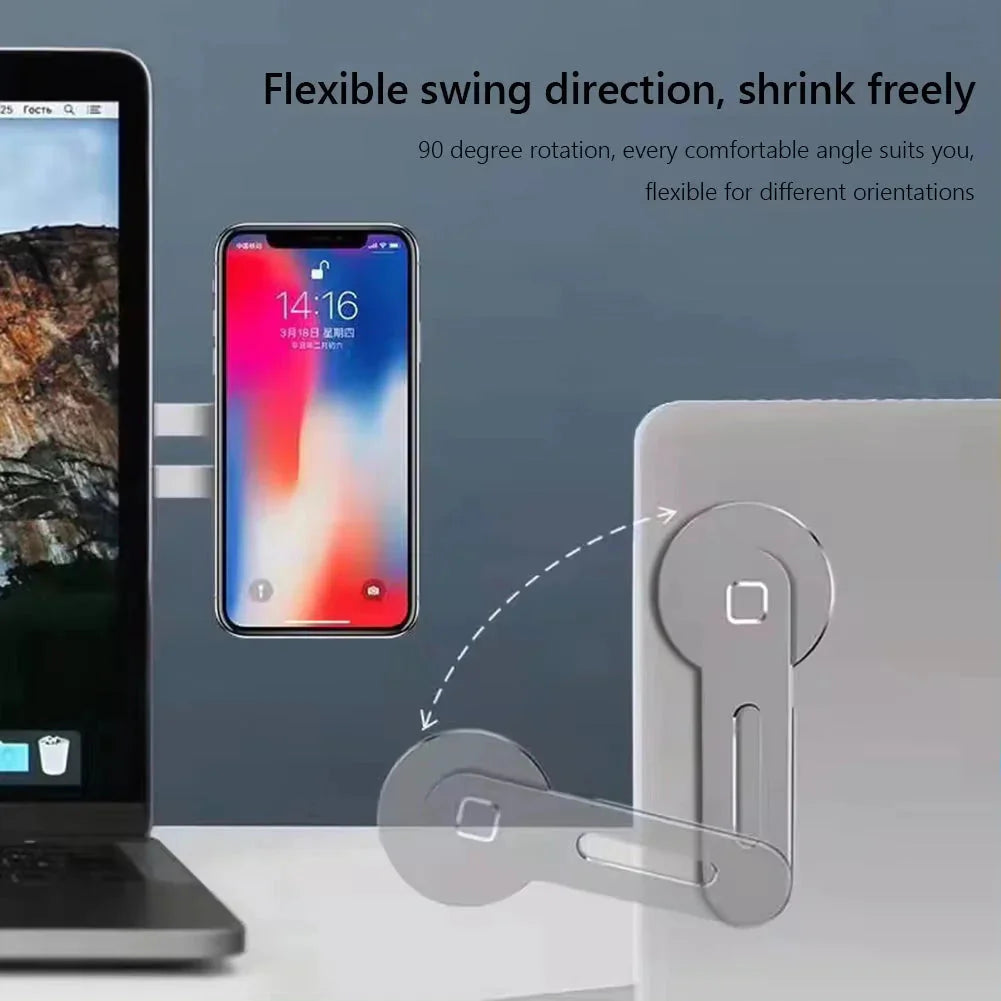 Magnetic metal phone stand for laptop and Tesla – product view 5