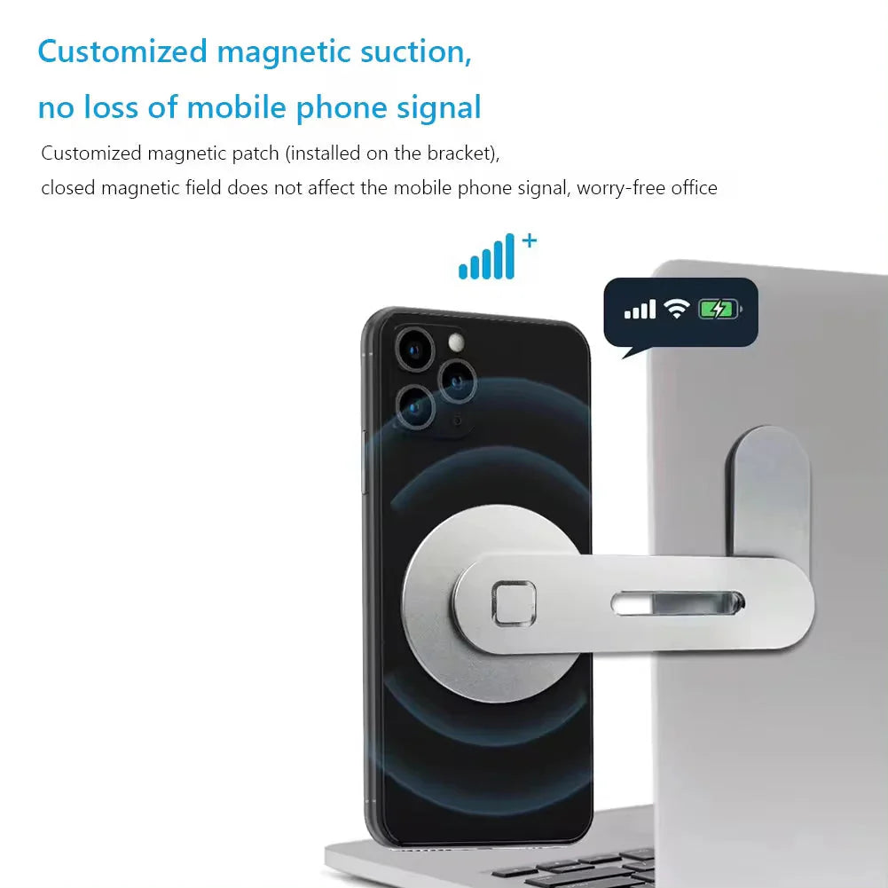 Magnetic metal phone stand for laptop and Tesla – product view 7