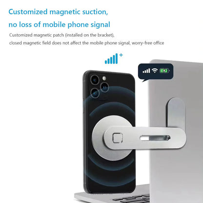 Magnetic metal phone stand for laptop and Tesla – product view 7