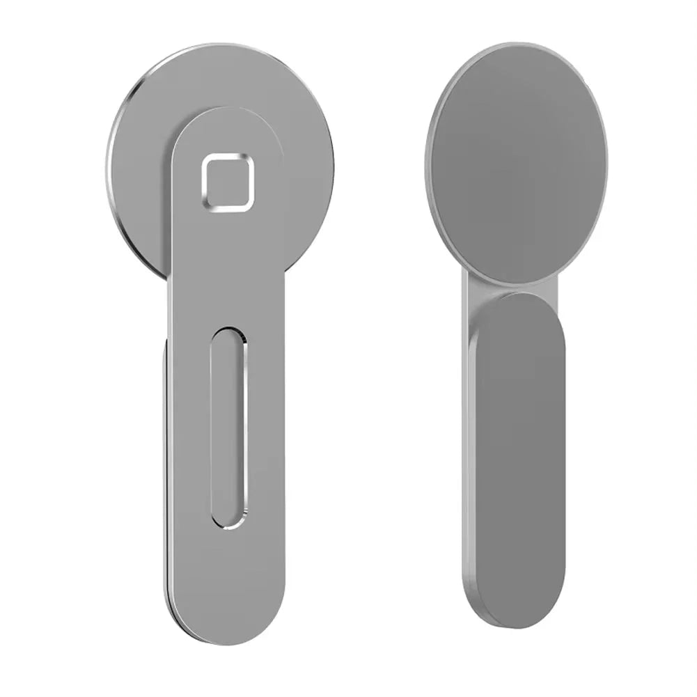 Magnetic metal phone stand for laptop and Tesla in silver