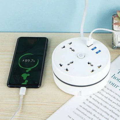 Smart power strip with USB ports, EU plug – product view 5