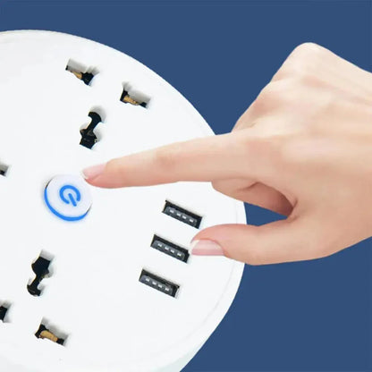 Smart power strip with USB ports, EU plug – product view 7