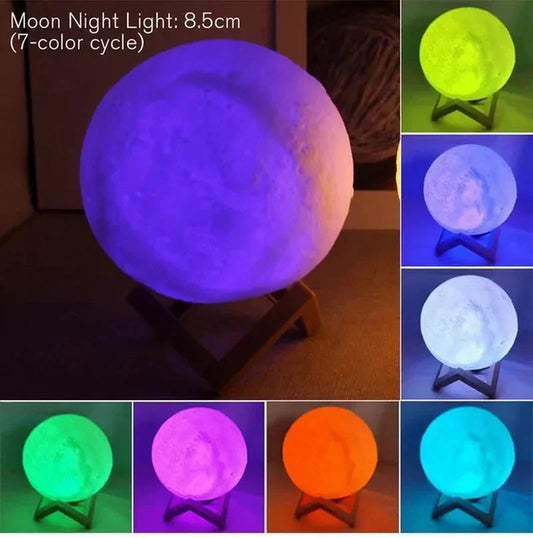 Starry moon lamp 8cm LED night light – product view 1