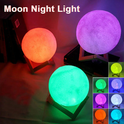 Starry moon lamp 8cm LED night light – product view 4