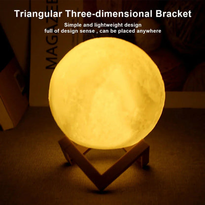 Starry moon lamp 8cm LED night light – product view 5
