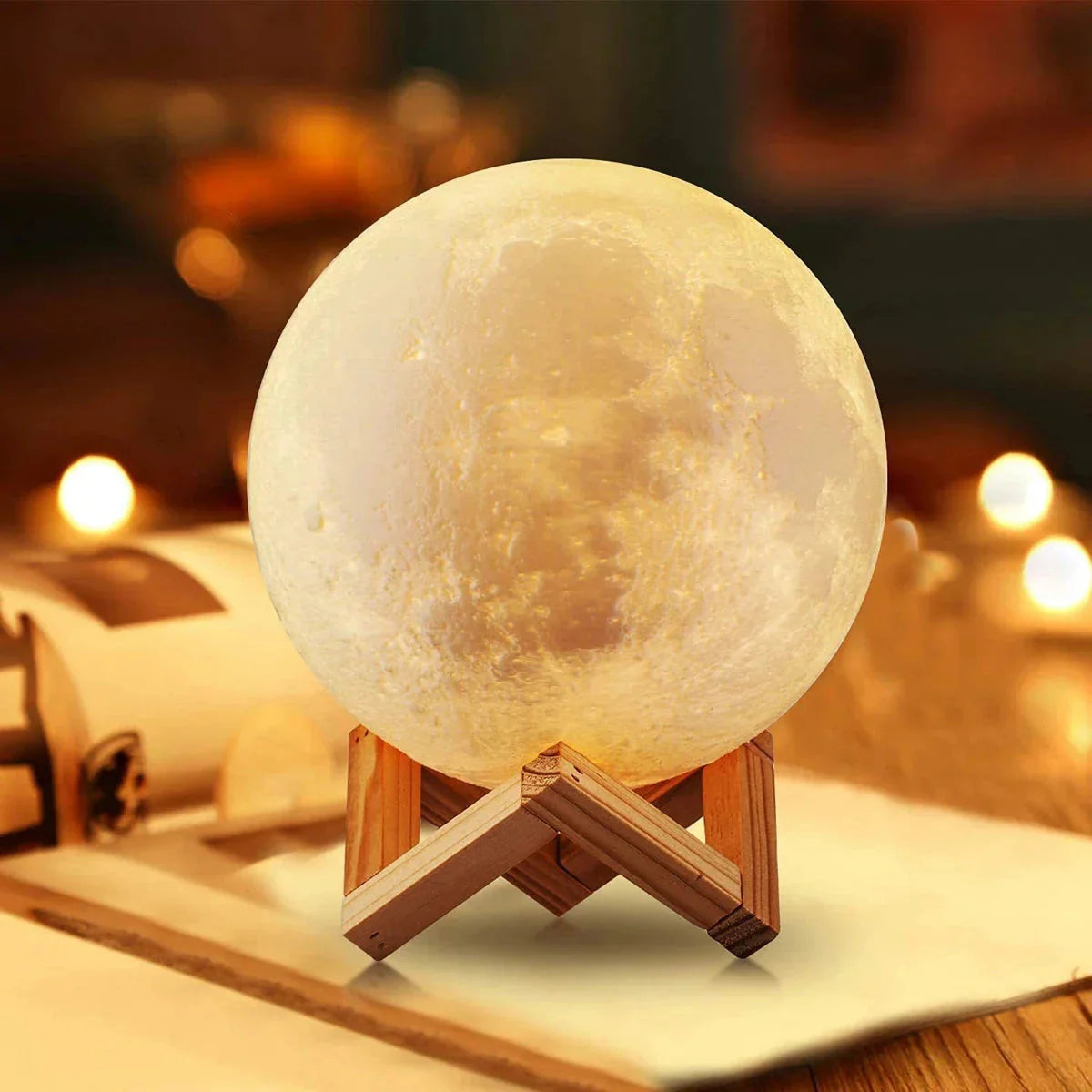 Starry moon lamp 8cm LED night light – product view 6