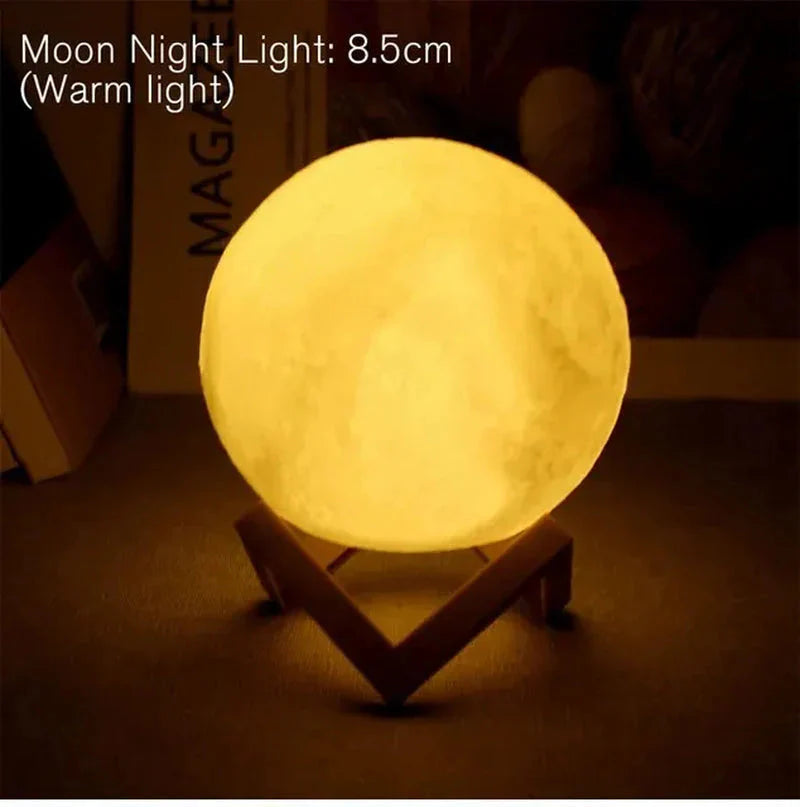 Starry moon lamp 8cm LED night light – product view 8